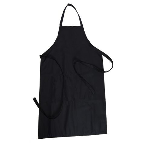 APRON BIB COTTON POLY BLACK 760 x1050mm