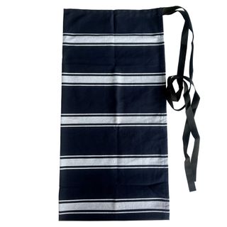 APRON WAIST COTTON POLY BLUE/WHITE STRIP