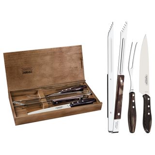 CARVING SET TRAMON P/WOOD 3PC BIL MOQ 6