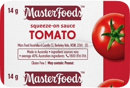 SAUCE TOMATO SQUEEZE MASTERFOODS 100X14G