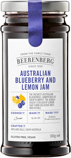 BEERB JAM AUS BLUEBERRY & LEMON 300g 8pk