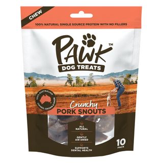 PET DOG TREAT PAWK PORK SNOUT 10X10 CT