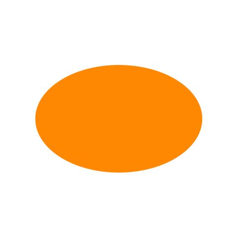 *LABELS OVAL 68 X 43 ORANGE 1000