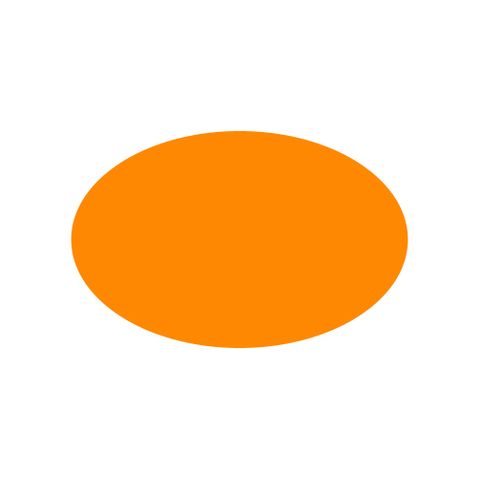 *LABELS - OVAL 68 X 43 ORANGE 1000