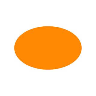 *LABELS OVAL 68 X 43 ORANGE 1000