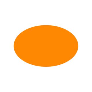 *LABELS - OVAL 68 X 43 ORANGE 1000