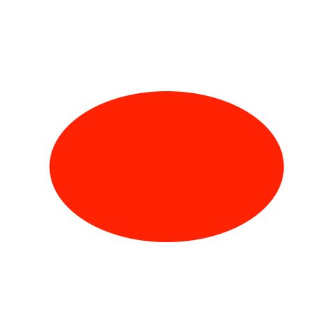 *LABELS OVAL 68 X 43 RED 1000