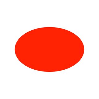 *LABELS OVAL 68 X 43 RED 1000