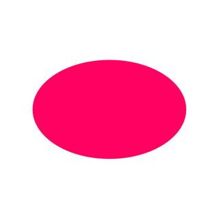 *LABELS OVAL 68 X 43 PINK 1000