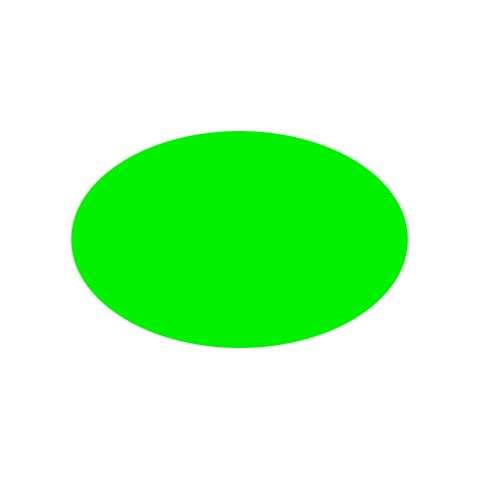 *LABELS OVAL 68 X 43 GREEN 1000