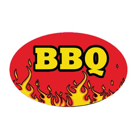 LABELS OVAL 68X43 BBQ 1000