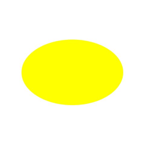 *LABELS OVAL 68 X 43 YELLOW 1000