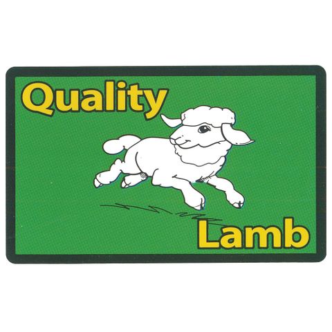 LABELS RECT 65X40 QUALITY LAMB 1000