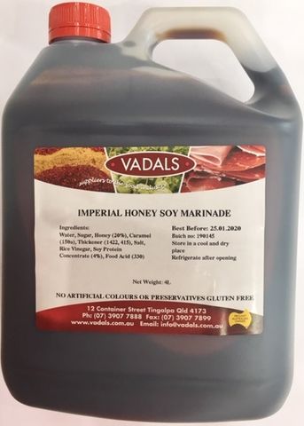 MARINADE IMPERIAL HONEY SOY VADALS 4L