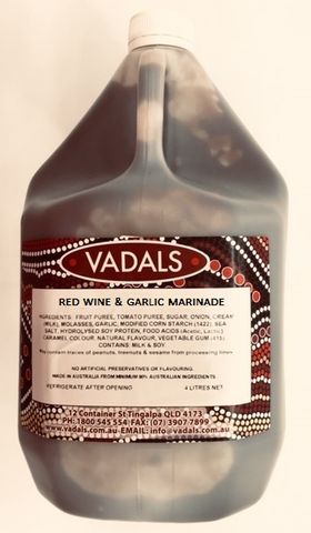 MARINADE RED WINE & GARLIC VADALS4L/4.7K