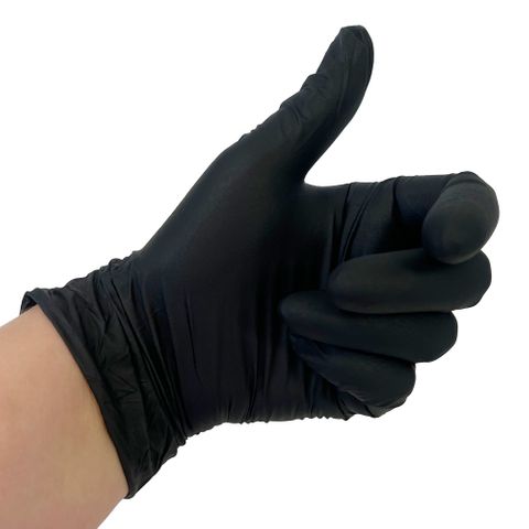 GLOVE NITRILE SML BK 100PK