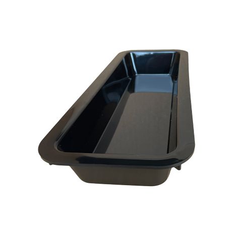 TRAY 16X6X2 BLK PLAS DISP (415x158x58mm)