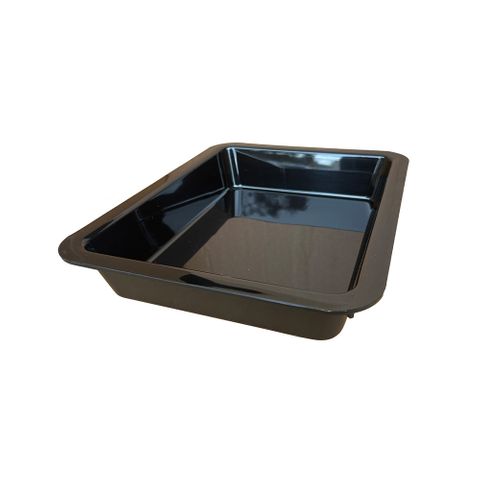 TRAY 12X10X2 BLK PLAS DISP (314x255x59)