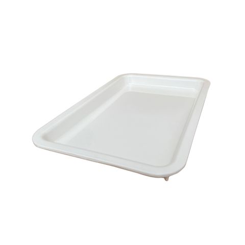 TRAY 12X8X1 WHT PLAS DISP 311x202x28 BIL