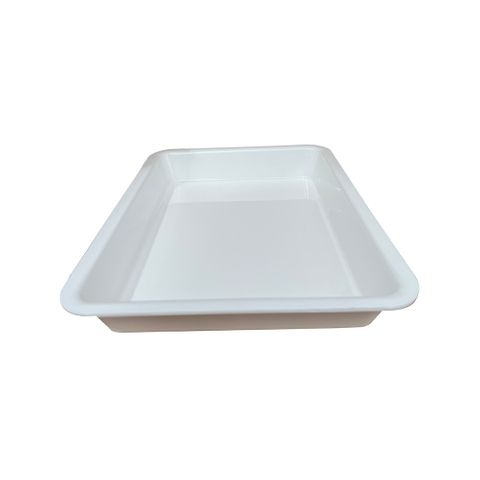 TRAY 16X12X2 WHITE PLAS DISP (414x314x58