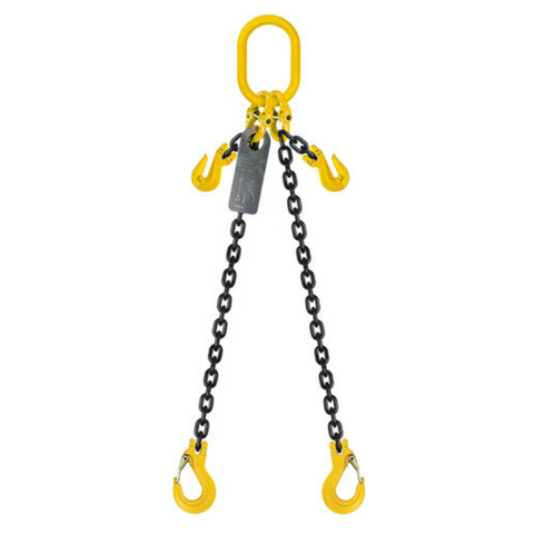 Chain Sling 2 Leg 8mmx3M Clevis Hook G80