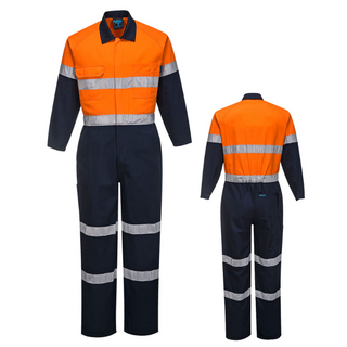 Cotton Coverall Reflect Orange/Navy 97R