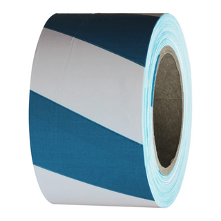 Barrier Warn Tape Blue/White 75mm x 100M