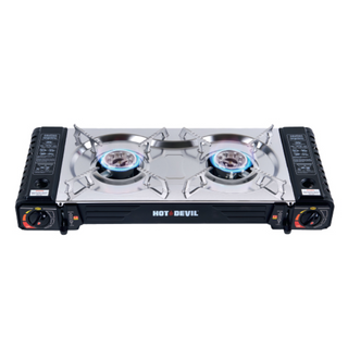 Hot Devil Twin Burner Butane Gas Stove