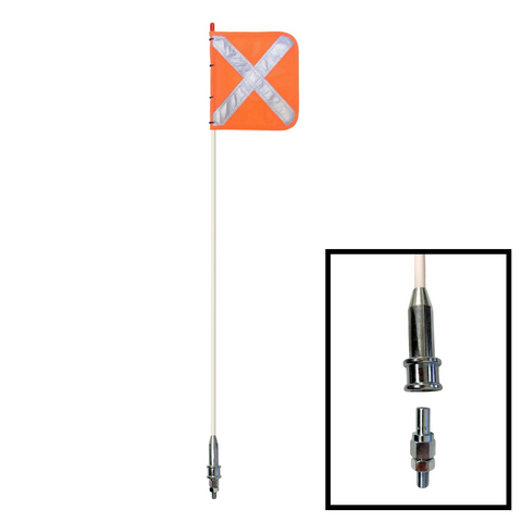 Site Flag X + 1 Piece Pole 900mm (3FT)