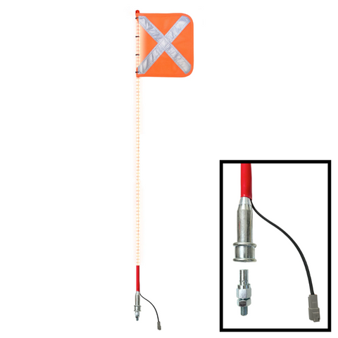 Site Flag X LED Pole 1800mm Buggy Whip