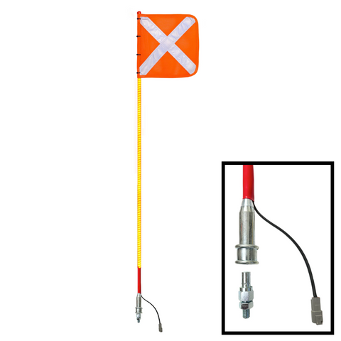 Site Flag X LED Pole 1800mm Ultra Whip