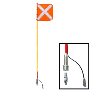 Site Flag X LED Pole 1200mm Ultra Whip