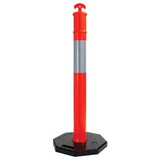 Safety Bollard Orange with 6kg Base