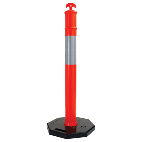 Safety Bollard Orange with 6kg Base