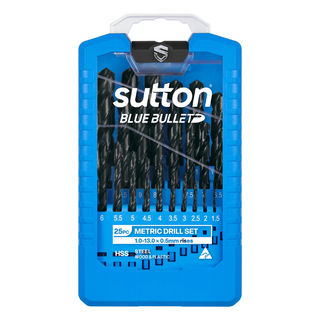 Sutton Blue Bullet Met Drill Set 25Pce