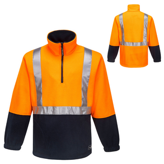 Jumper Huski H/Zip Hi-Vis O/Navy - L