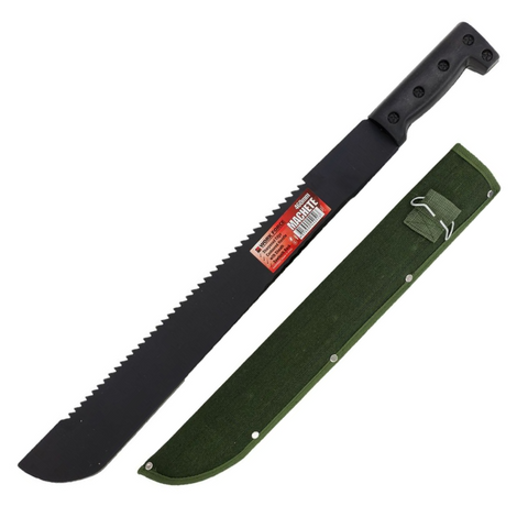 460mm Machete w/Sawtooth Back & Sheath