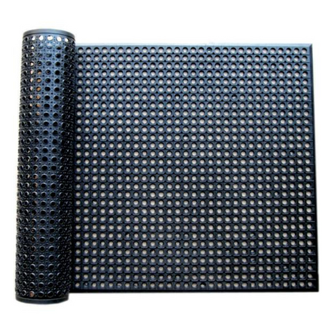 Anti-Fatigue Black Rubber Mat 1524x914mm