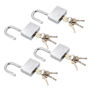 Steel Padlock Set Keyed Alike 4Pce 40mm