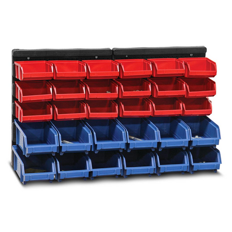 30 Bin Wall Mounted Storage Rack