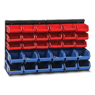 30 Bin Wall Mounted Storage Rack