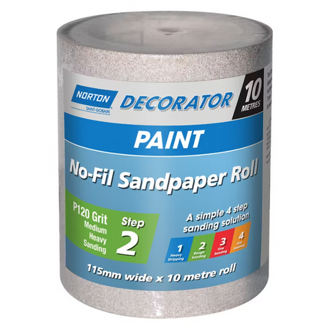 No-Fil Adalox Sandpaper 115mm x 10M P120