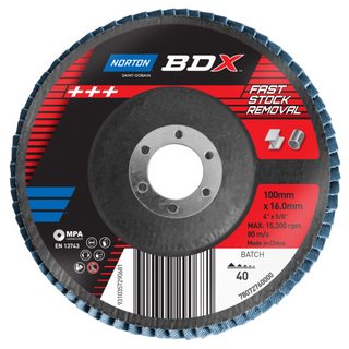 Flap Disc 100x16mm P40 Zirc BDX Norton