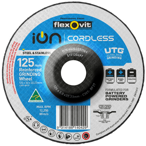 ION Cordless Grinding Wheel 125x3.0x22mm