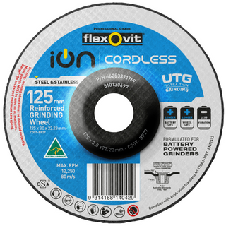 ION Cordless Grinding Wheel 125x3.0x22mm