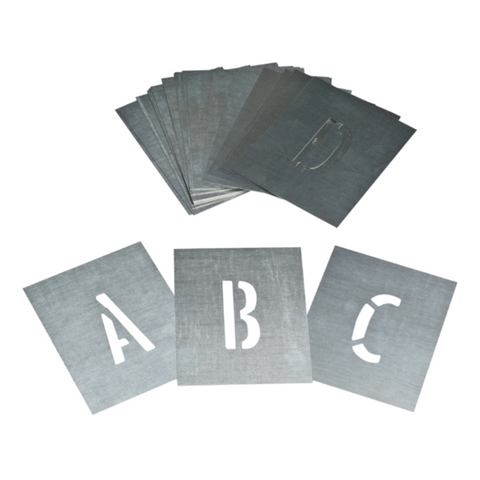 Zinc Stencil Letters A-Z 75mm