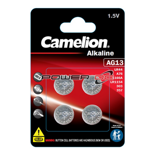 Camelion Alkaline Battery LR44/AG13 Pk4