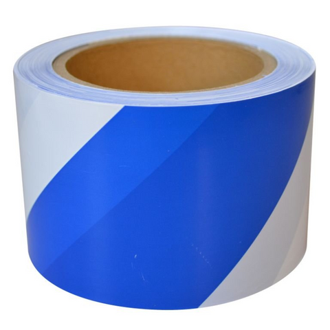 Barrier Tape 75mm x 100M - Blue/White