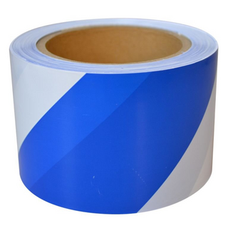 Barrier Tape 75mm x 100M - Blue/White