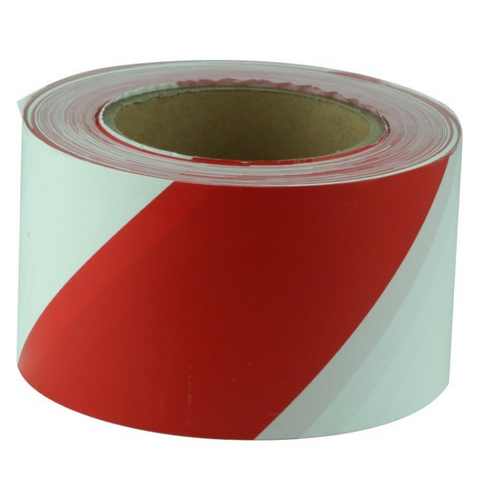 Barrier Tape 75mm x 100M - Red/White